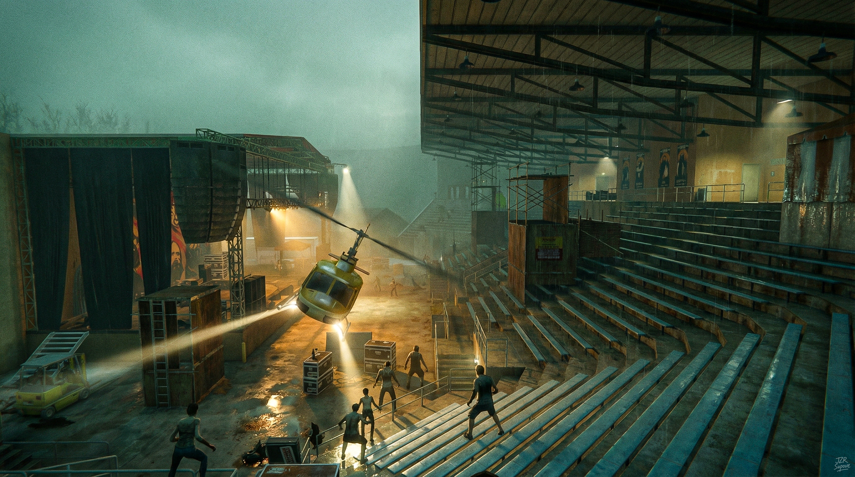 Flying off the concert hall — Left 4 Dead 2 screenshot or game artwork by JZR SUPOVE