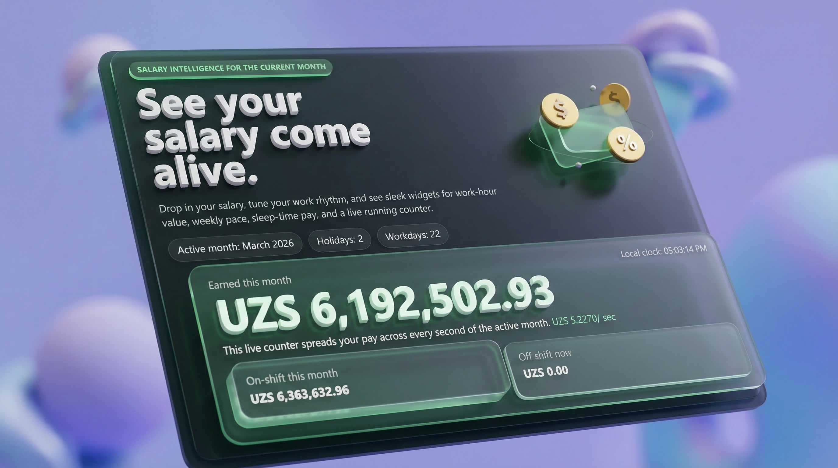 EarnFlo salary dashboard